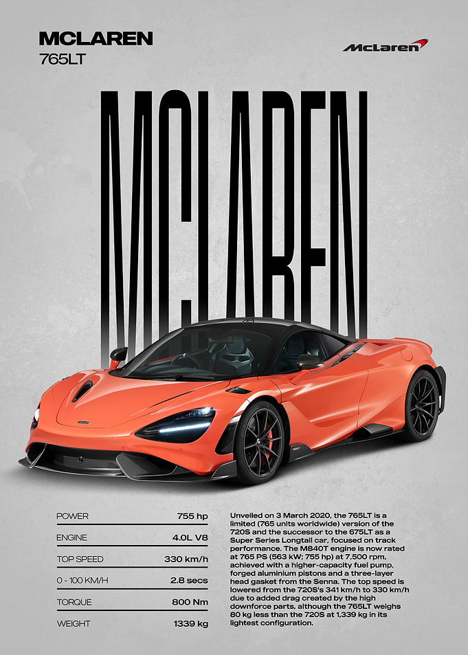 McLaren 765LT Supercar