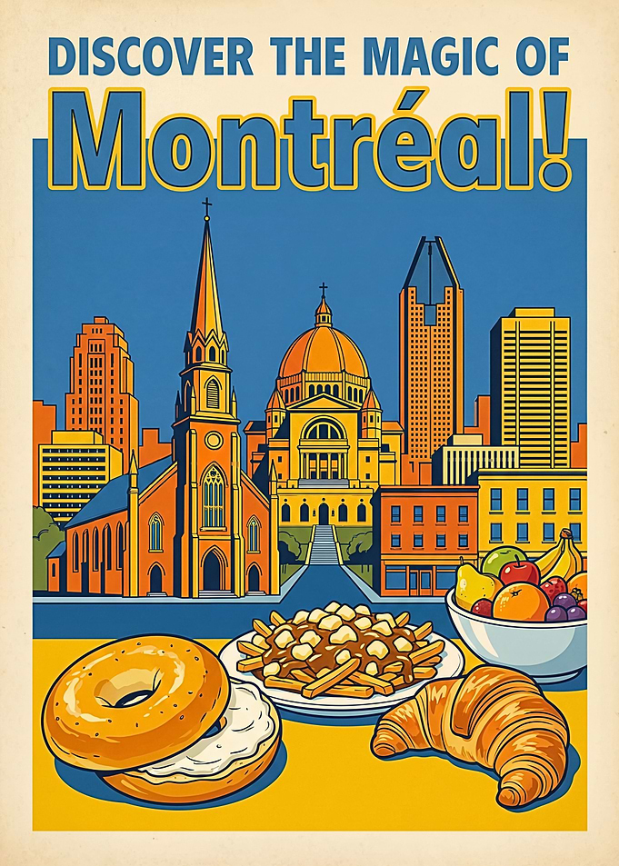 Discover Montreal Vintage Poster