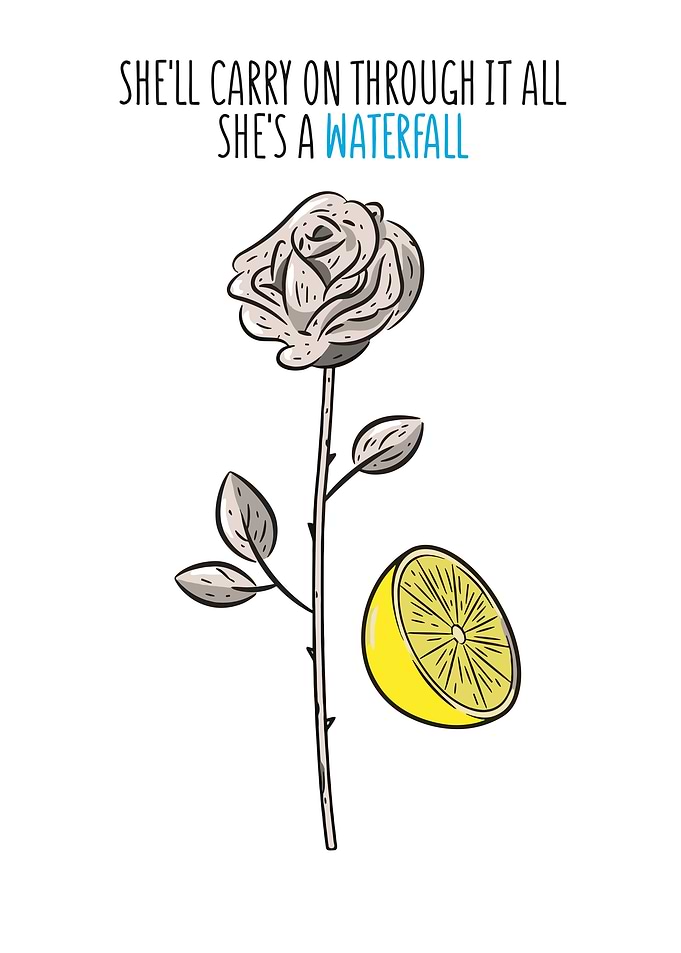 Rose and Lemon with Inspirational Text