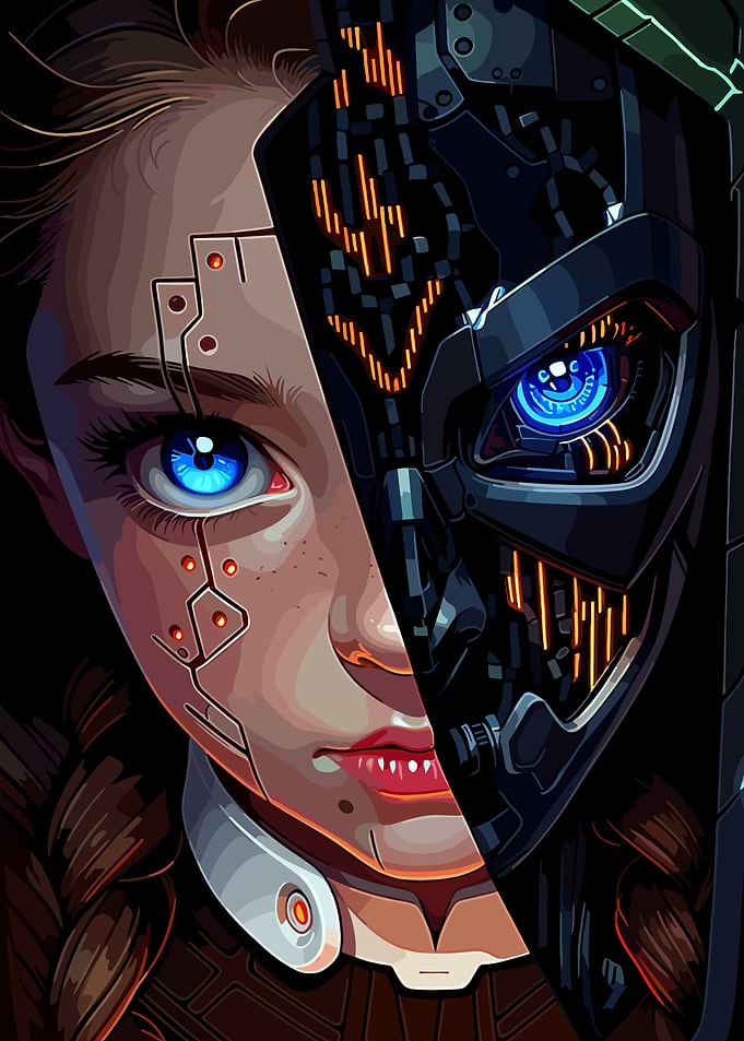 Cybernetic Girl Portrait