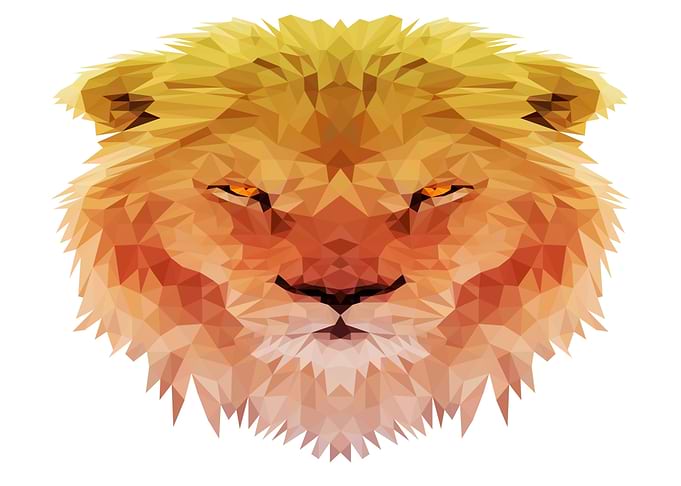 Low Poly Lion Head