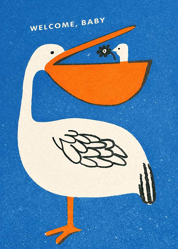 Welcome Baby Pelican Card