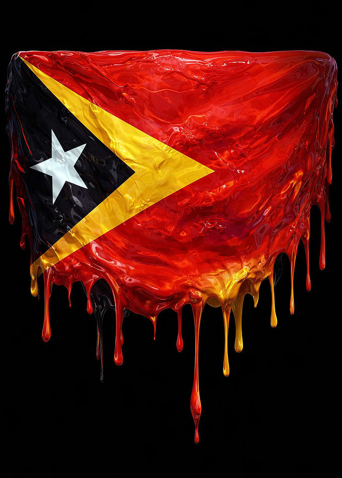 Dripping East Timor Flag
