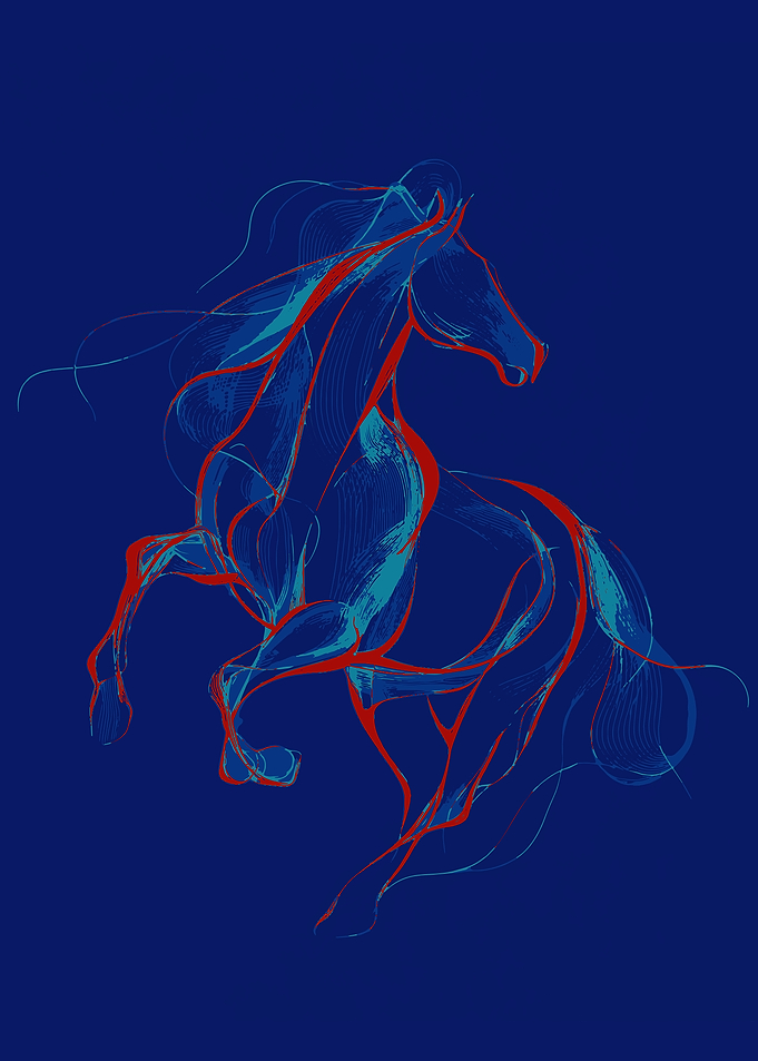 Abstract Horse Illustration