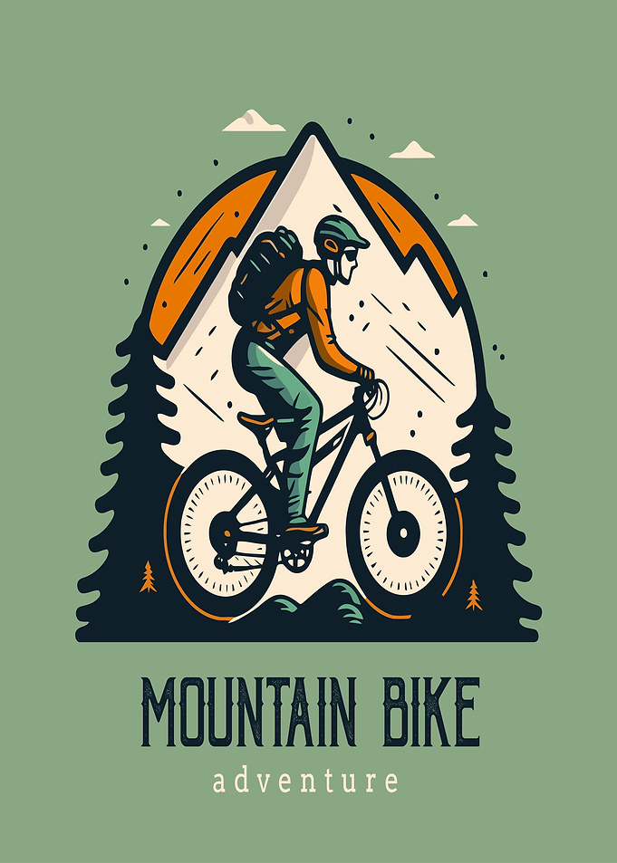 Mountain Bike Adventure Illustration