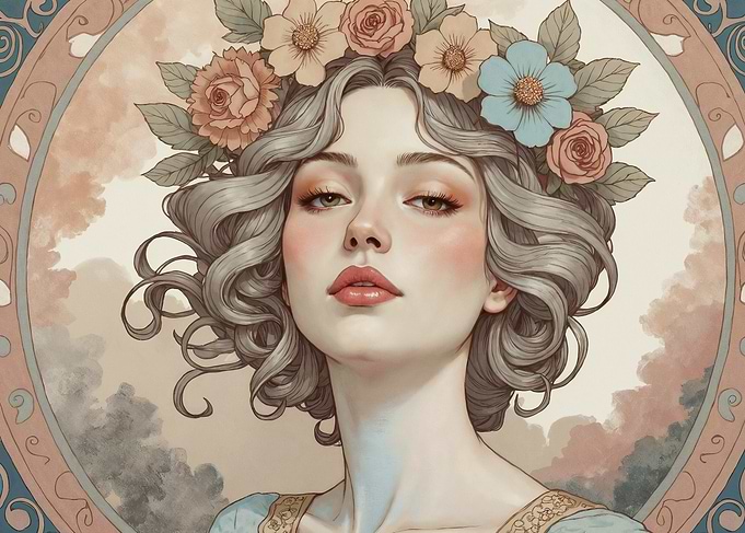 Woman with Flower Crown