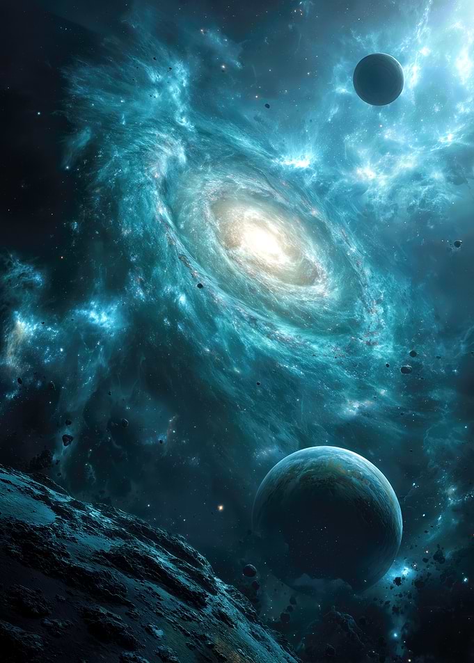 Cosmic Galaxy with Planets