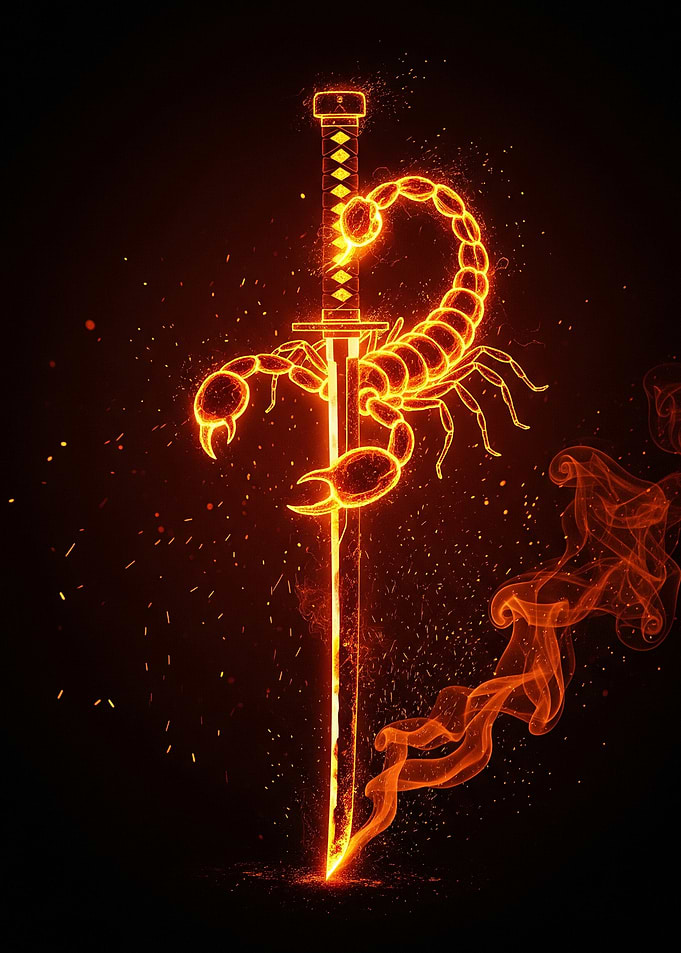 Scorpion Samurai Sword Fire