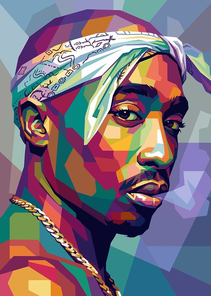 Tupac Shakur Pop Art Portrait