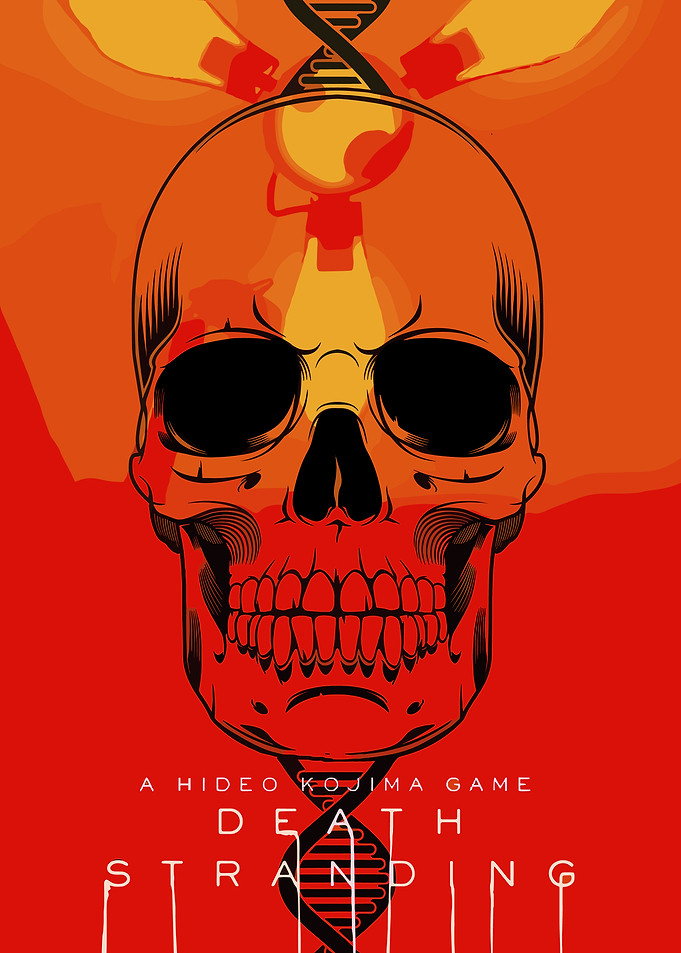 Death Stranding Skull and DNA Poster