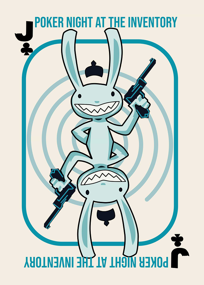 Sam & Max Poker Night Card