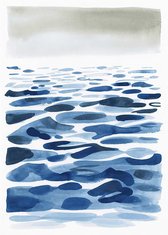 Abstract Water and Sky Painting