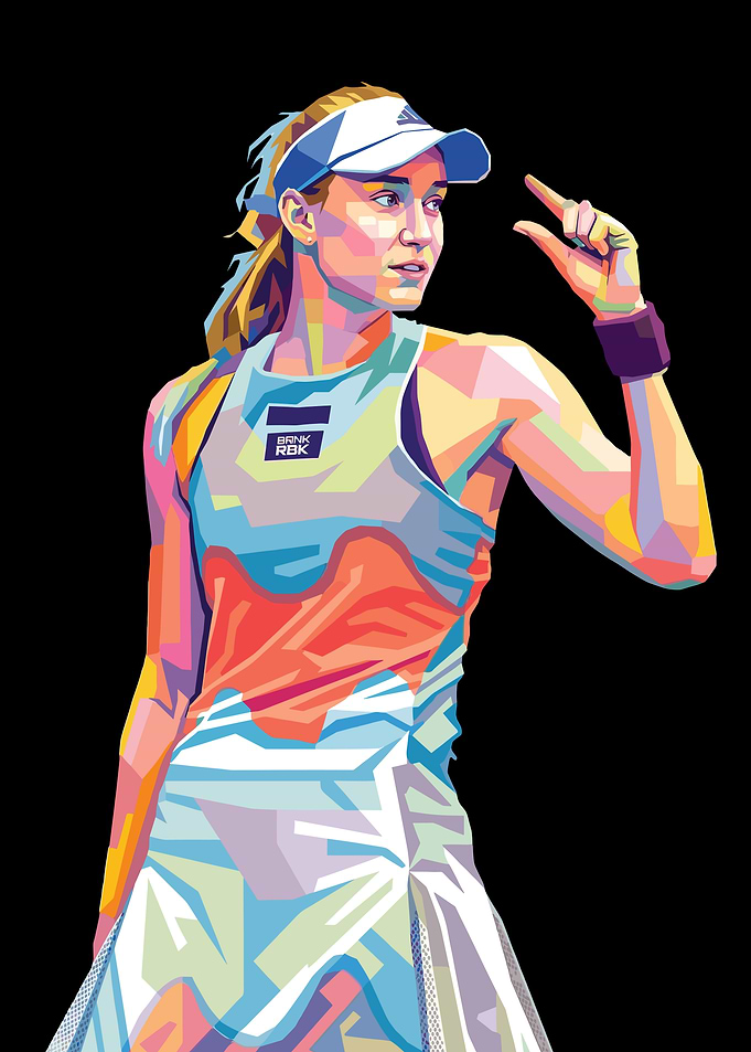 Elena Rybakina Wpap Pop Art