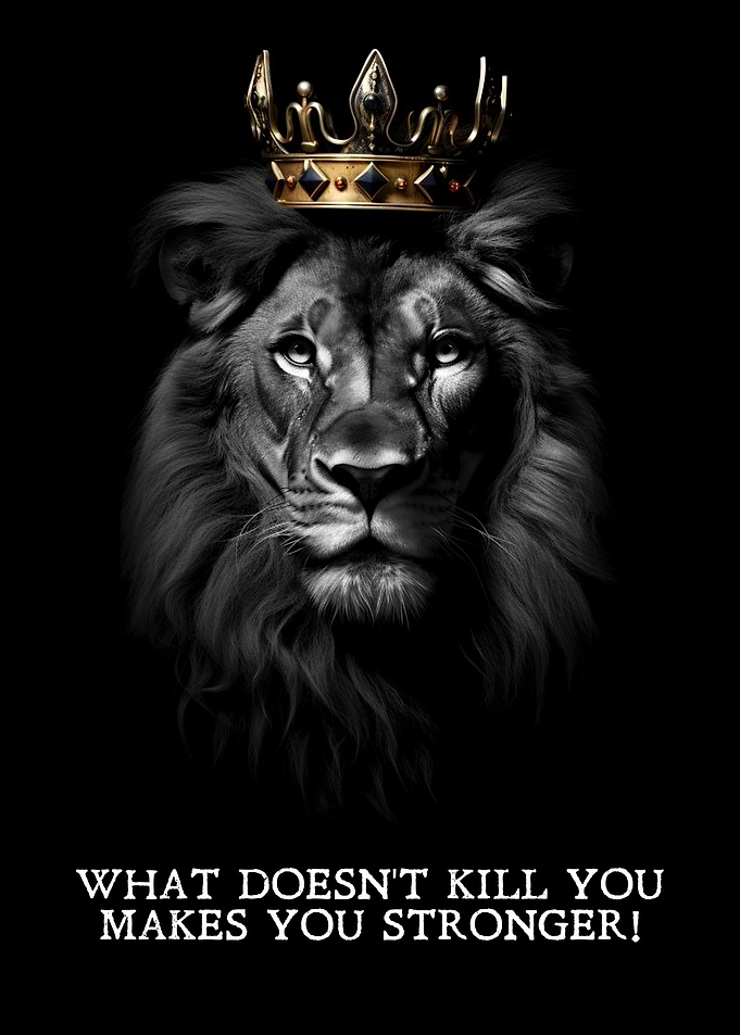 Lion King with Inspirational Quote