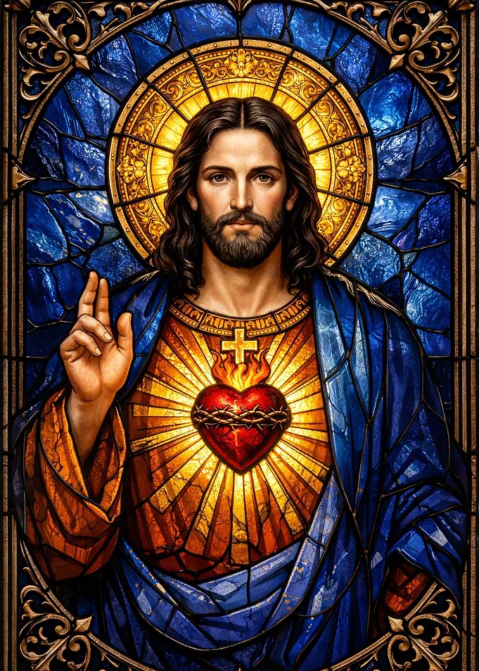 Sacred Heart of Jesus Stained Glass