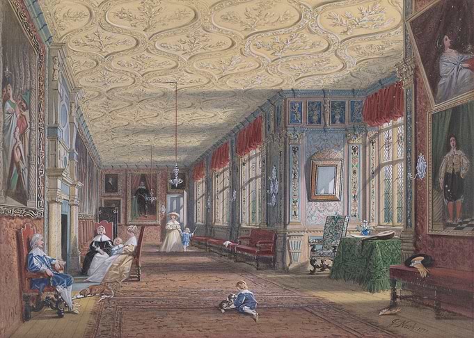Regal Interior with Figures and Portraits