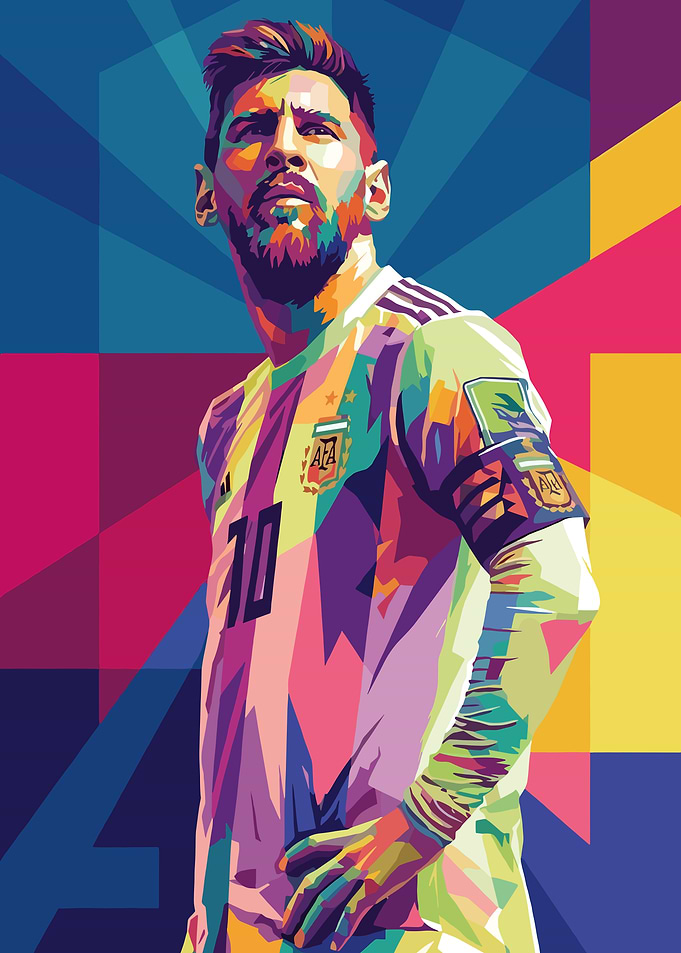Lionel Messi Pop Art Portrait