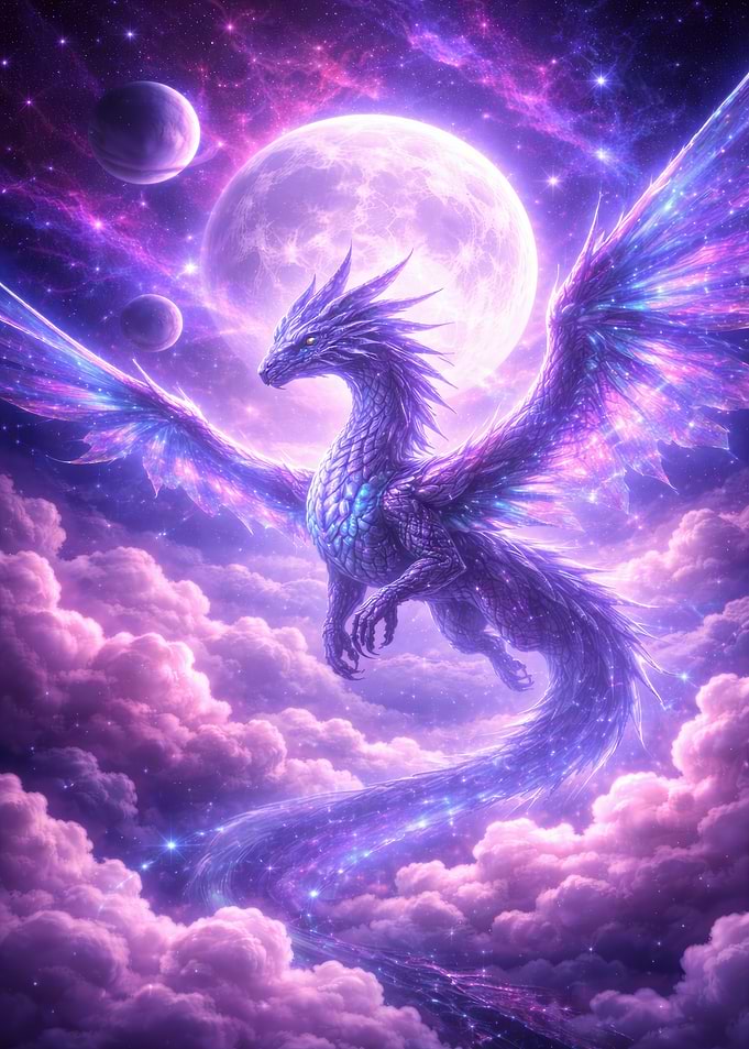 Cosmic Dragon in Nebula