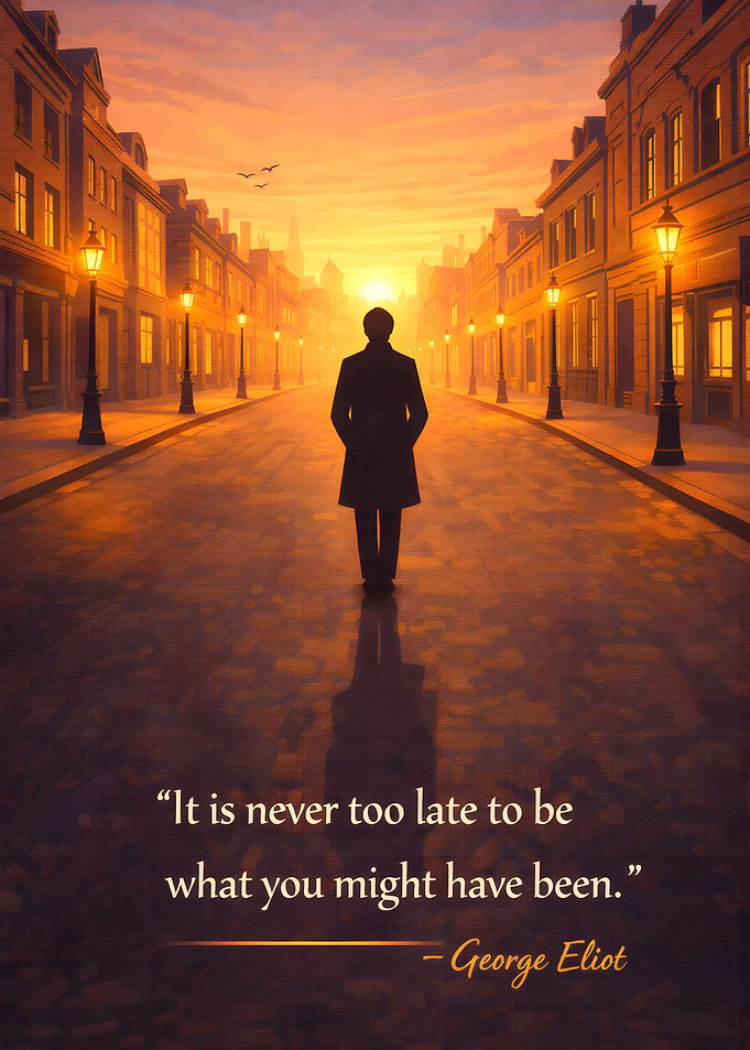 George Eliot Quote on a City Street