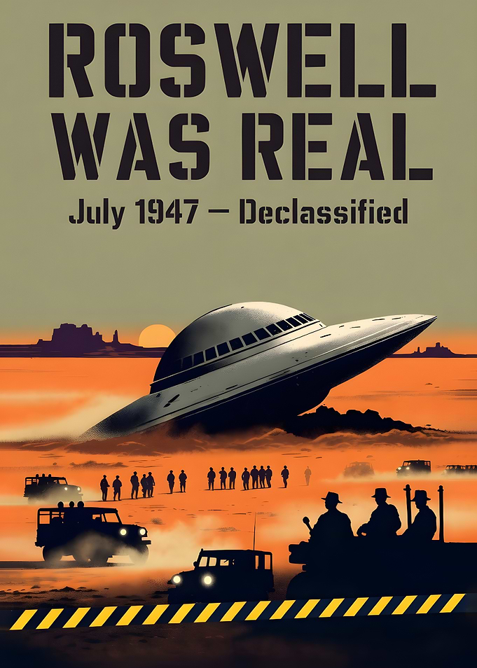 Roswell Was Real UFO Poster