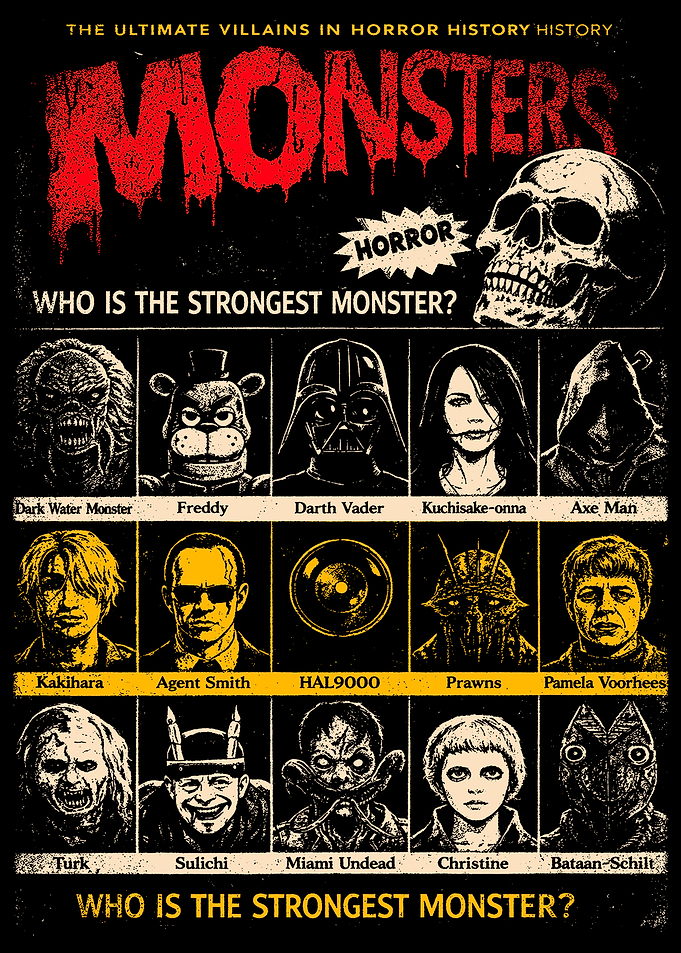 Horror Monsters Villain Poster