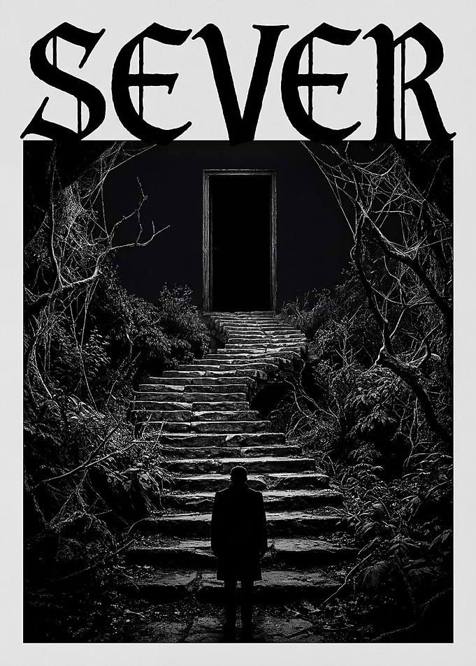 Dark Stairway to a Mysterious Door