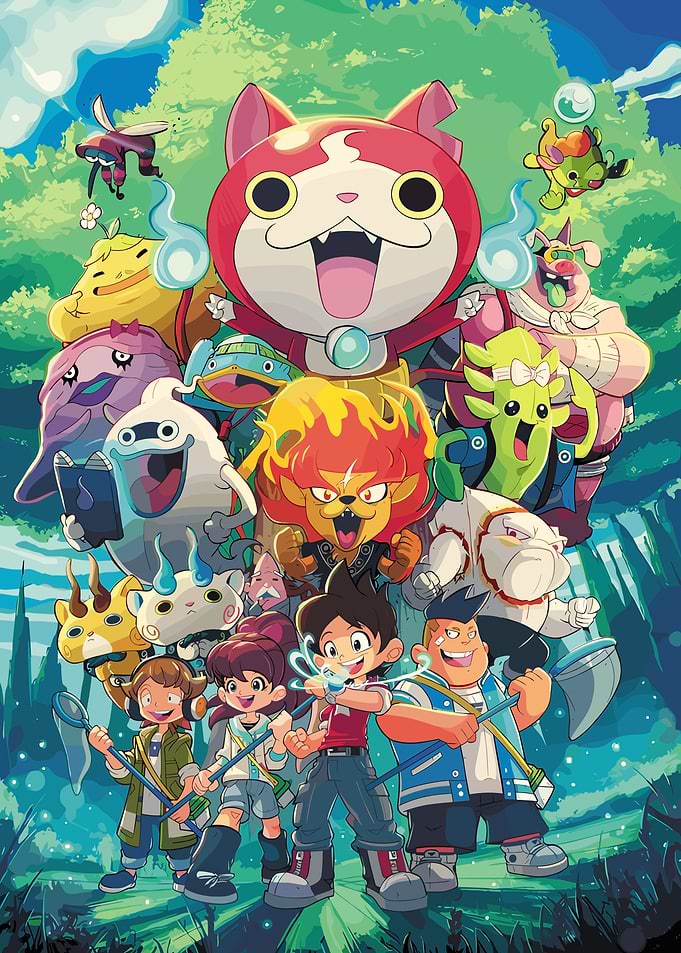 Yo-kai Watch Characters in Forest