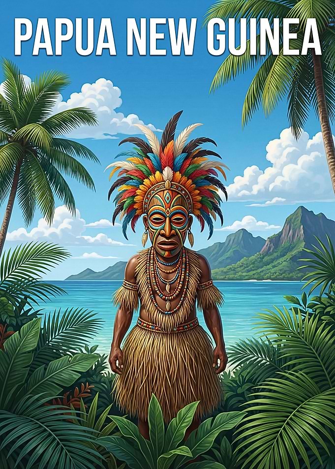 Papua New Guinea Tribal Mask