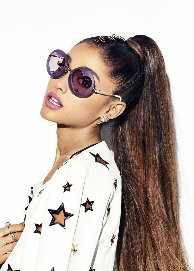 Ariana Grande in Heart Sunglasses