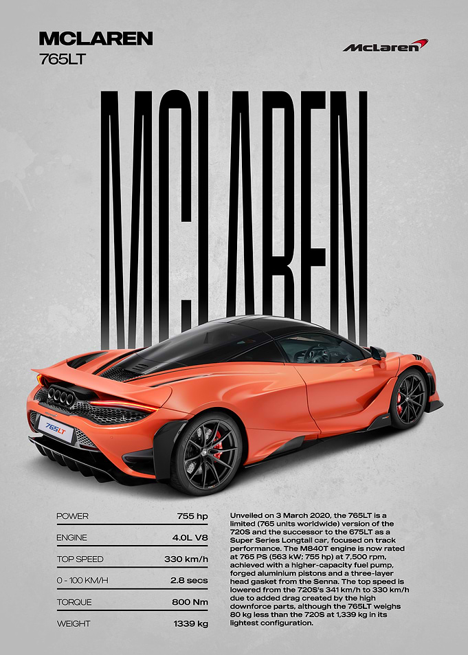 McLaren 765LT Supercar