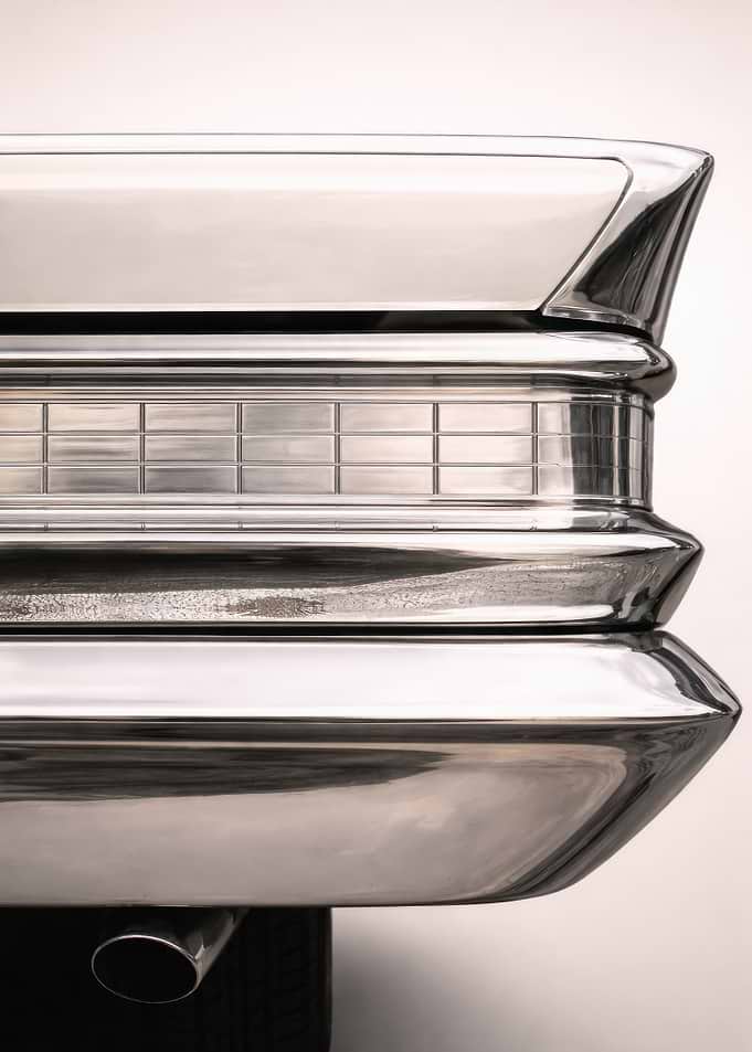 Vintage Car Tail Fin and Bumper