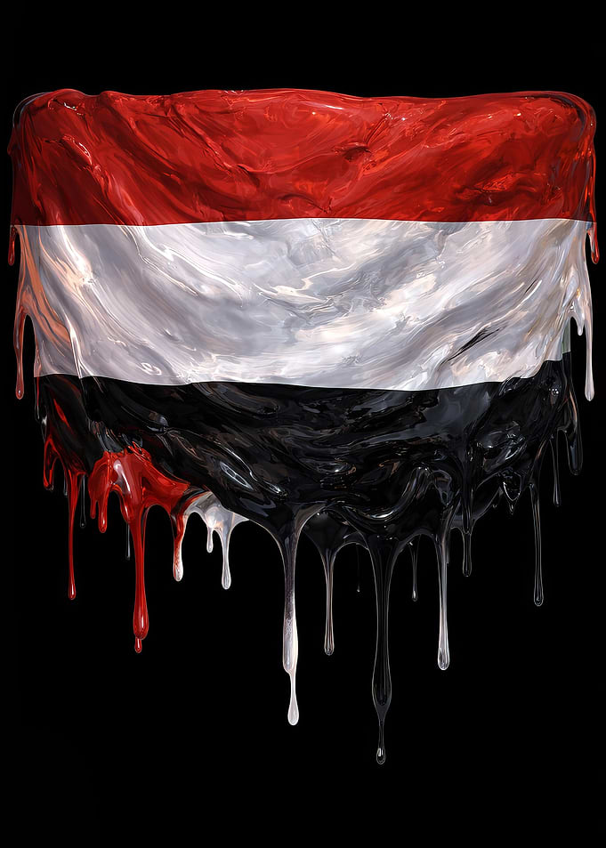 Dripping Yemen Flag
