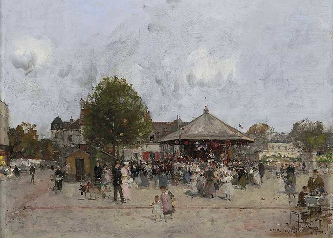 Carousel at a Village Fair