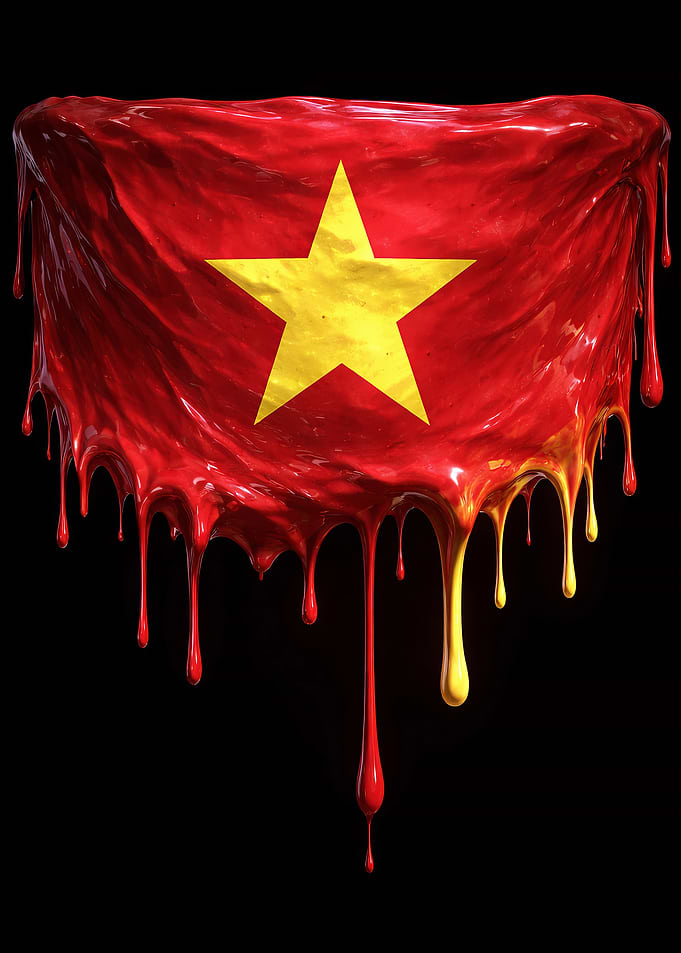 Dripping Vietnam Flag