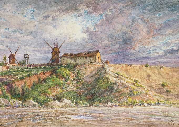 Windmills on a Hillside
