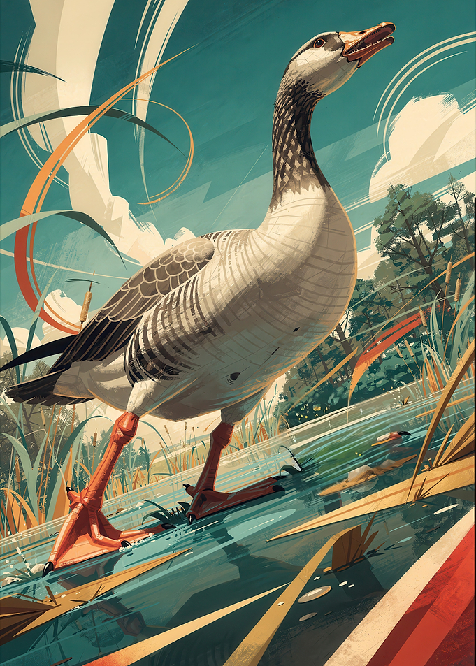 Greylag Goose at the Waterside – Wildlife Kings