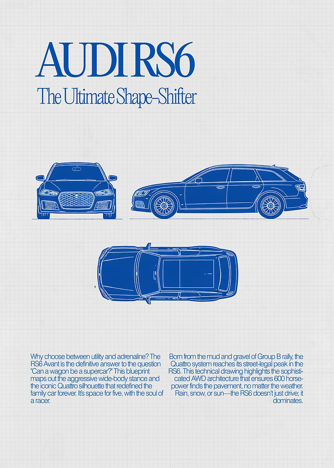 RS6 Avant Classic Blueprint