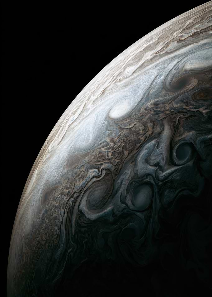 Jupiter's Swirling Clouds