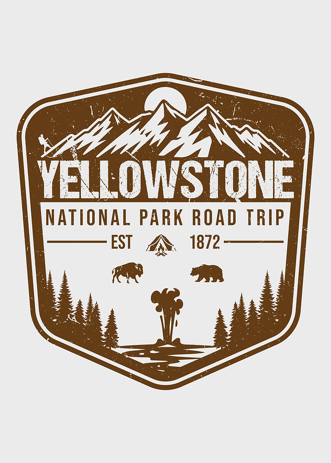 Yellowstone National Park Road Trip Emblem