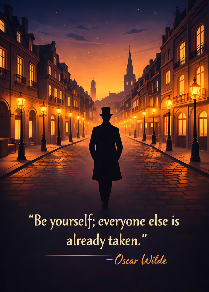 Oscar Wilde Quote on City Street