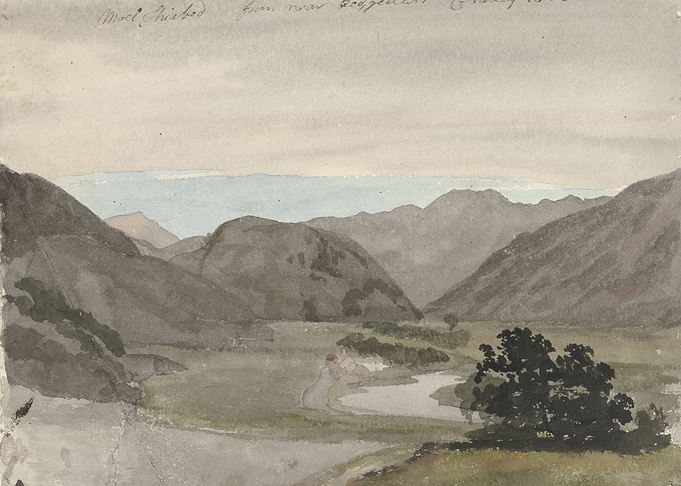 Mountain Landscape Watercolor Painting