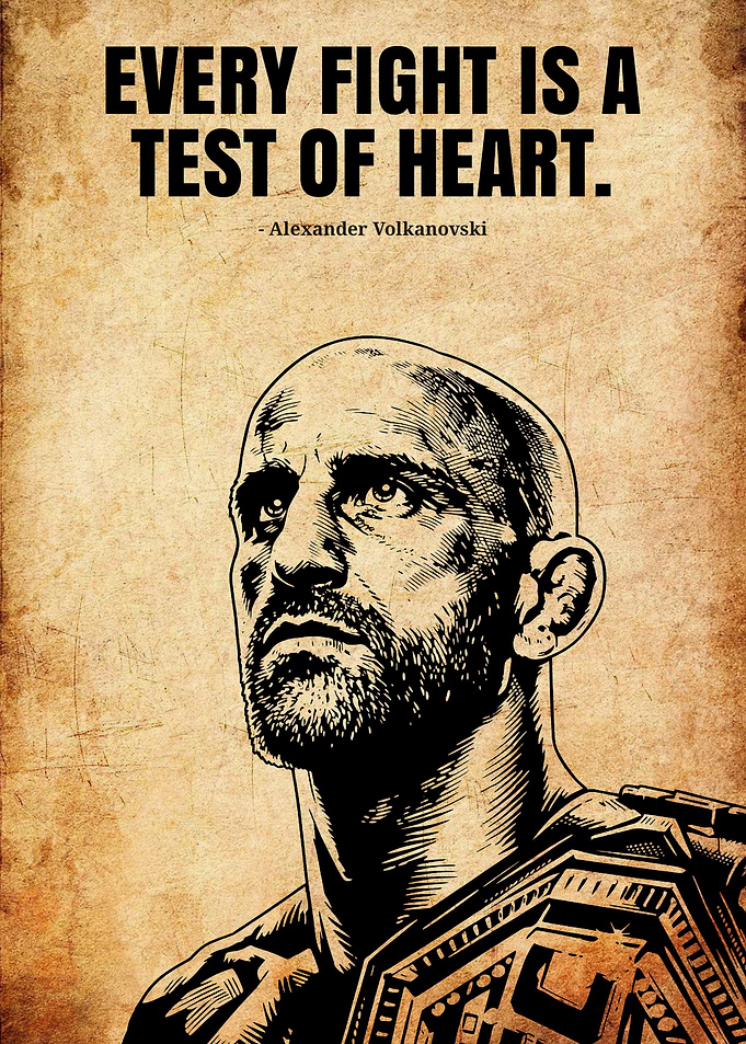 Alexander Volkanovski Fight Quote Poster