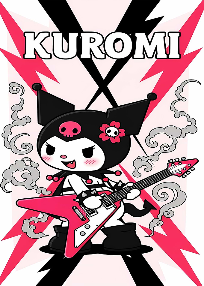 Kuromi Playing Guitar
