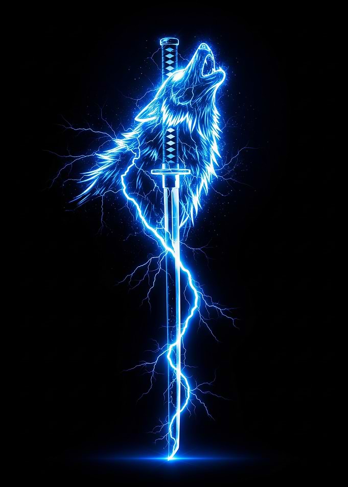 Electric Wolf and Katana