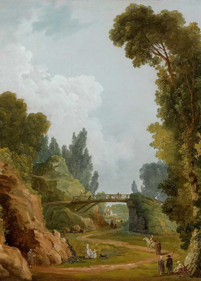 Pastoral Landscape with Bridge and Figures