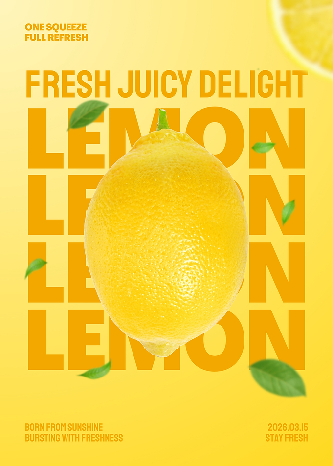 Fresh Lemon Delight Poster