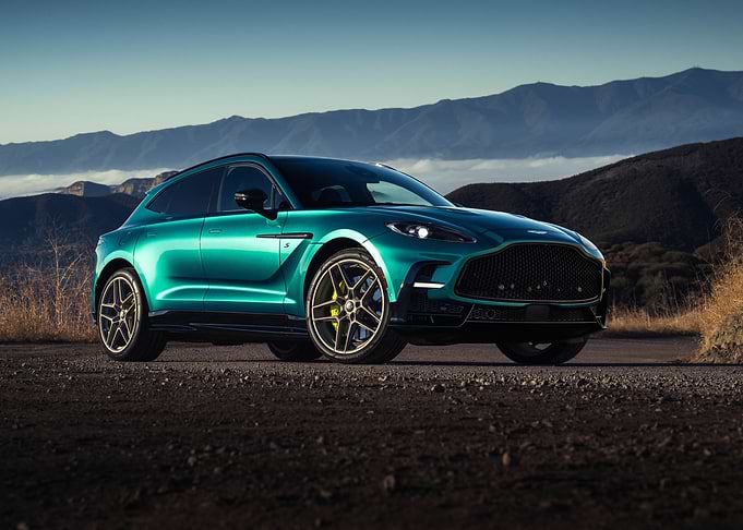 Aston Martin DBX SUV on a Mountain Road
