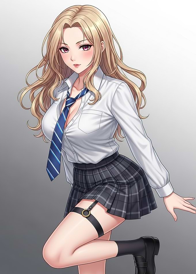 Anime Girl in School Uniform