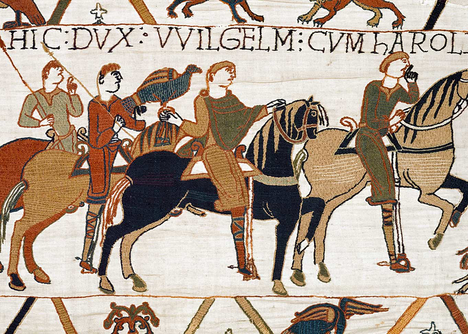 Harold and William Ride to Rouen Bayeux Tapestry Scene 14