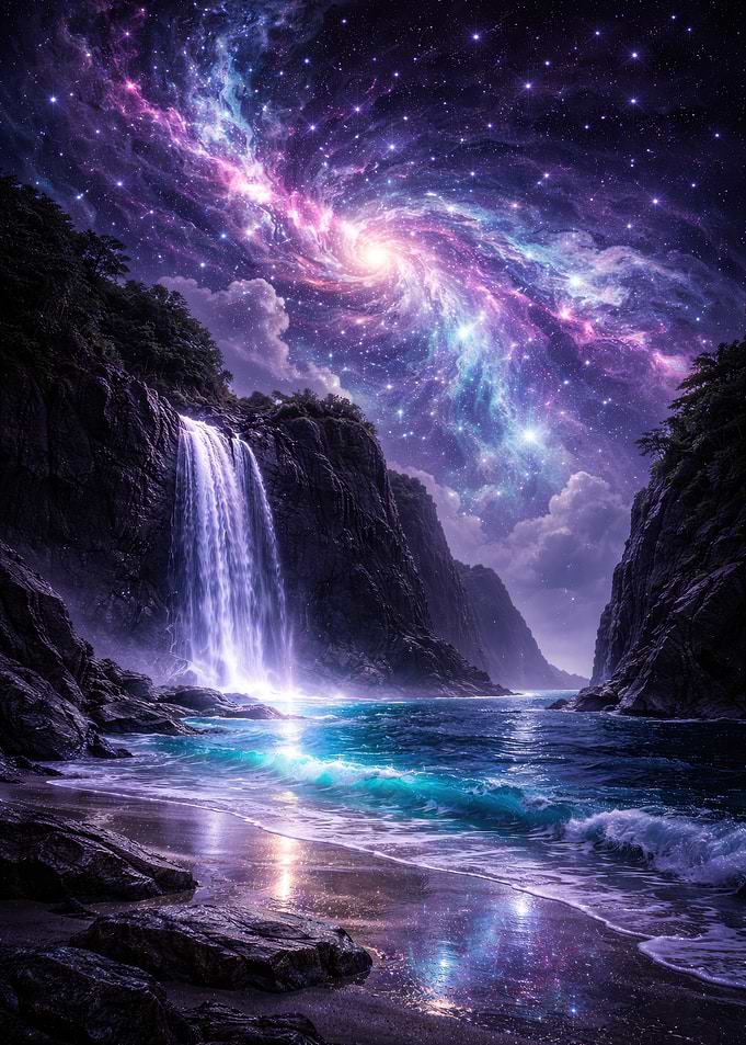 Cosmic Waterfall Landscape